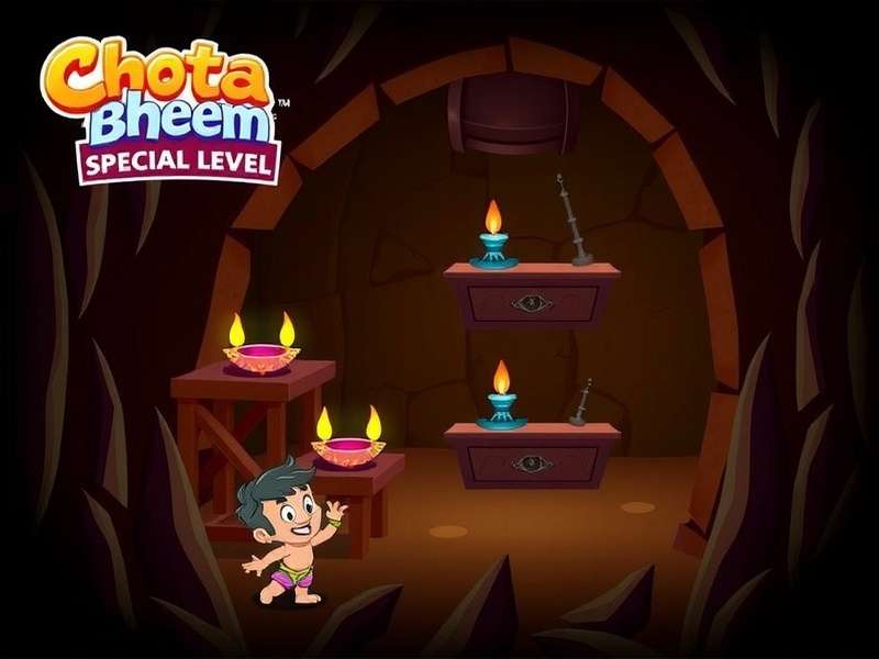 Chhota Bheem Diwali celebration in game Diwali Special Level