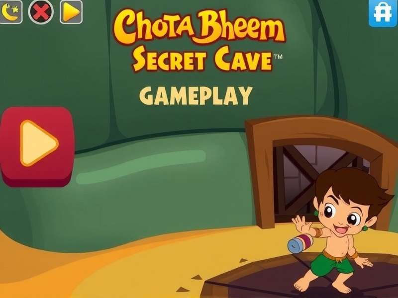 Chhota Bheem exploring ancient caves Chhota Bheem Secret Cave Gameplay